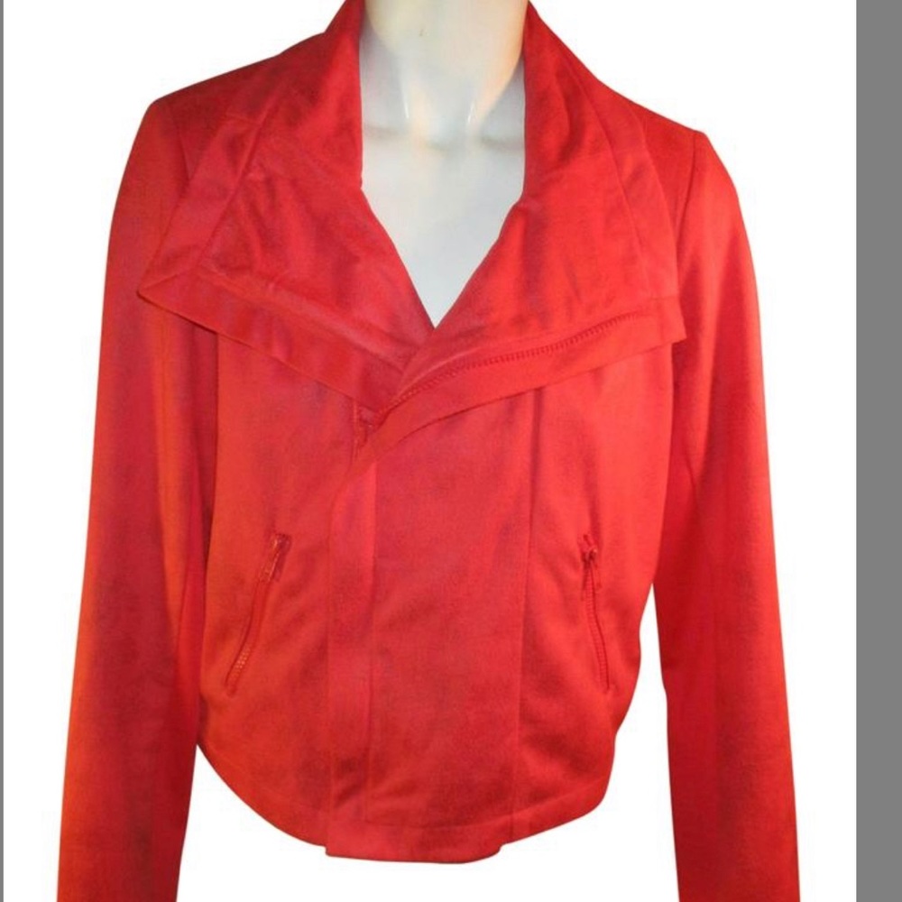 Rock and Republic Faux Suede Moto Jacket Size 2